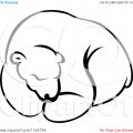 polar-bear-clip-art-black-and-white-Clipart-Of-A-Hibernating-Black-And-White-Bear-Royalty-Free-Vector-Illustration-10241165756