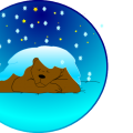 sleeping-bear-clipart-black-and-white-1098-sleeping-bear-under-stars-with-snow-circle-design