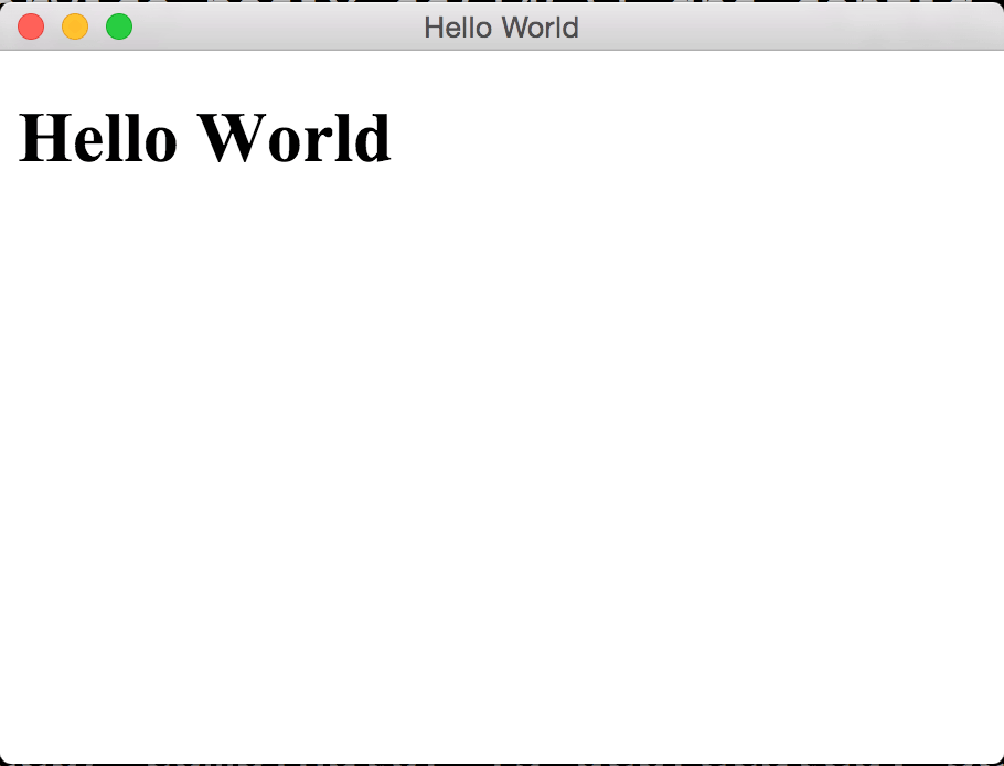 Hello World Electron 애플리케이션