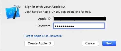 xcode certification login