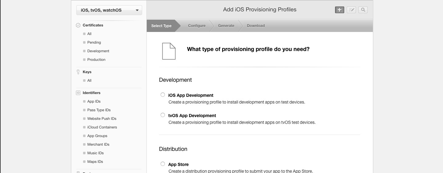 provisioning profiles ios