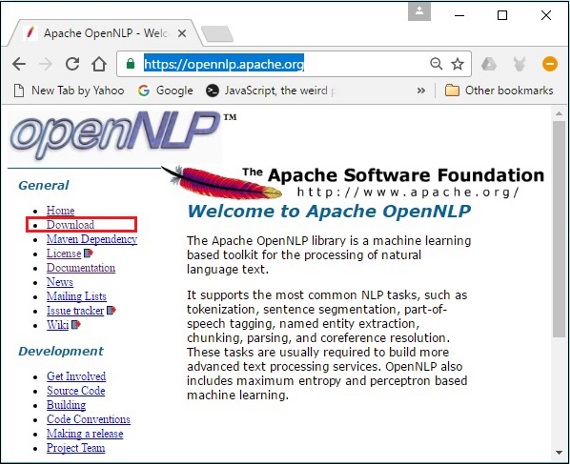 아파치 OpenNLP
