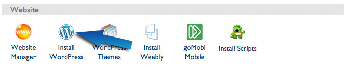 Bluehost Install WordPress icon