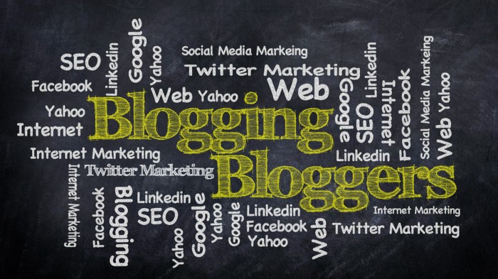 Word cloud for blogging and bloggers