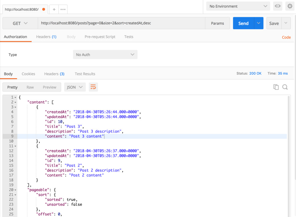 Spring Boot Hibernate Jpa One to Many Mapping with Pagination and Sorting Rest API