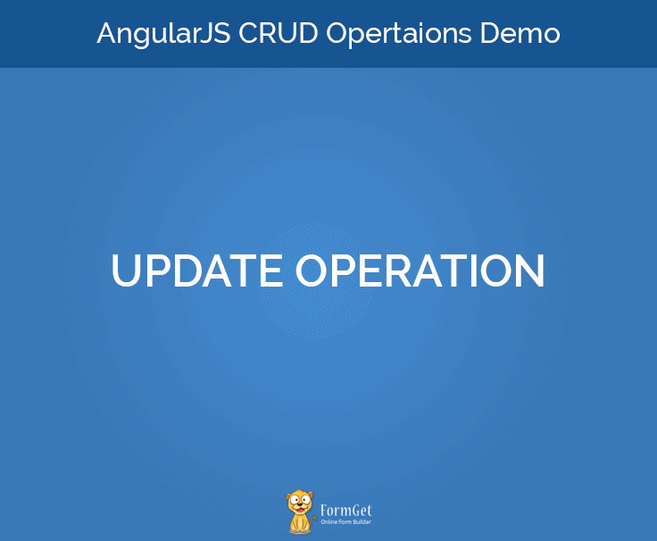 Angular CRUD Update Operation Angular CRUD Update Operation