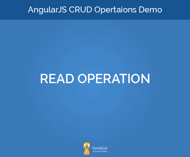 Angular CRUD Read Operation Angular CRUD Read Operation
