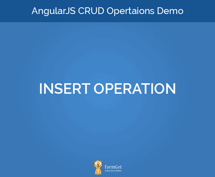 Angular CRUD Insert Operation Angular CRUD Insert Operation