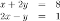 Linear equation system.