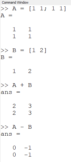 Matrix operations examples.