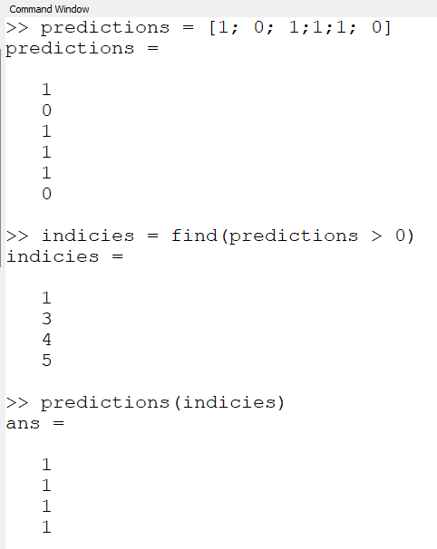 Predictions filtering example.