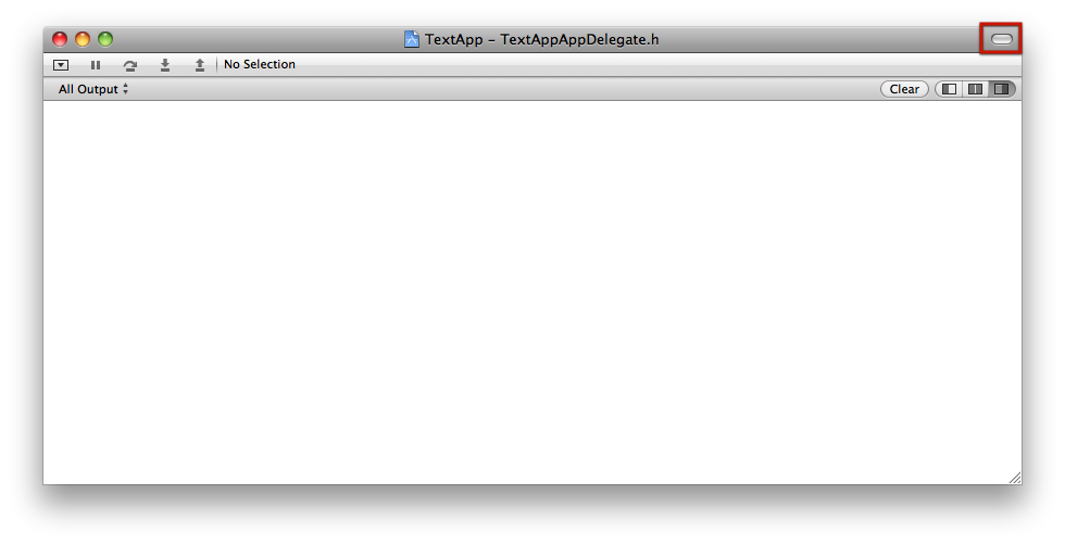 Xcode 4 Hiding the Title Bar
