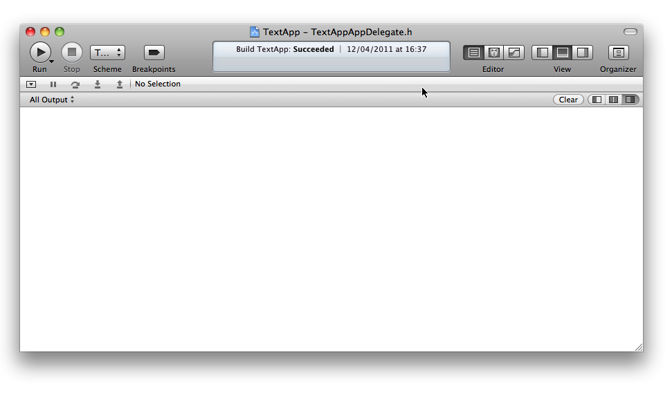 Xcode 4 Separate Window