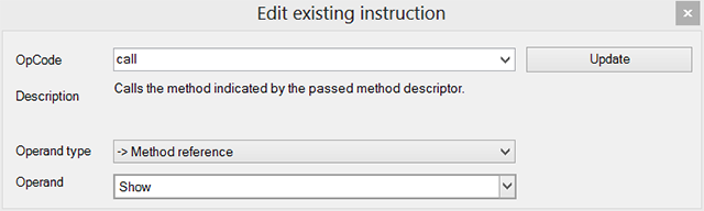 Edit existing instruction