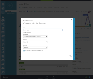 create mobile back end