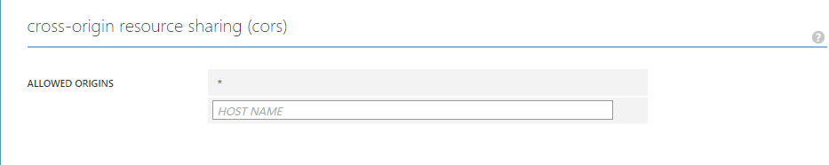 Configure CORS