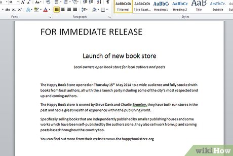 Write a Press Release Step 7 이미지