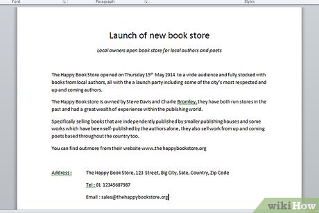 Write a Press Release Step 8 이미지
