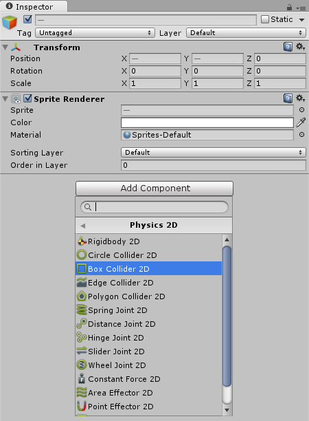 walls_addcomponent Walls - Add Component