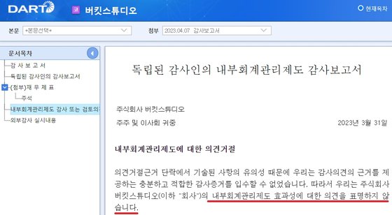 내부회계관리제도 감사·검토의견이 거절된 사례. 금융감독원