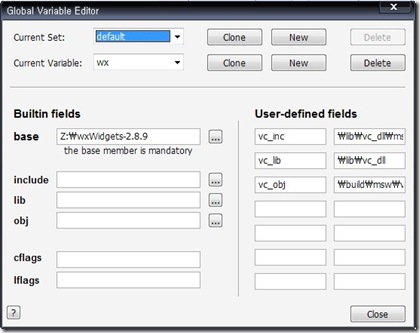 Settings > Global variables