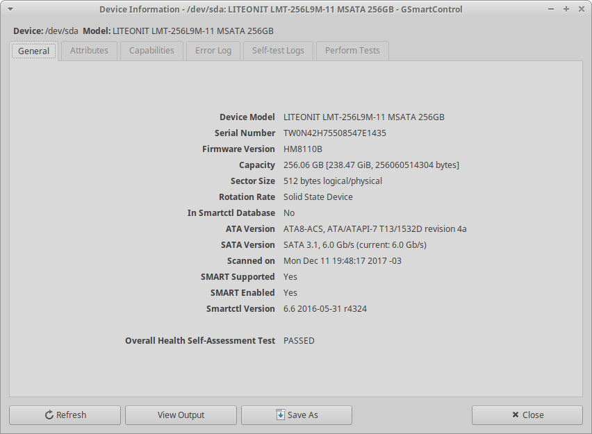 gsmartcontrol device information
