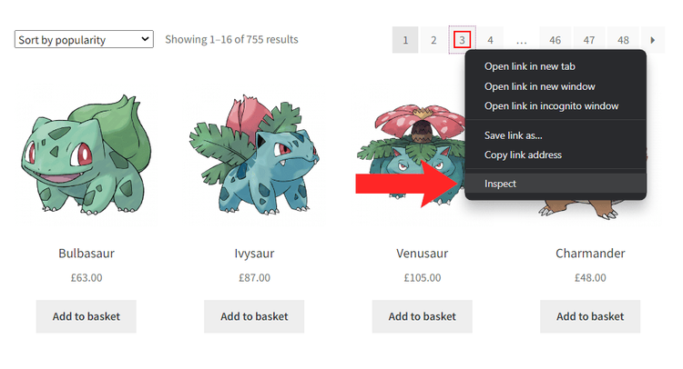 Inspect Pokémon Inspect Pokémon