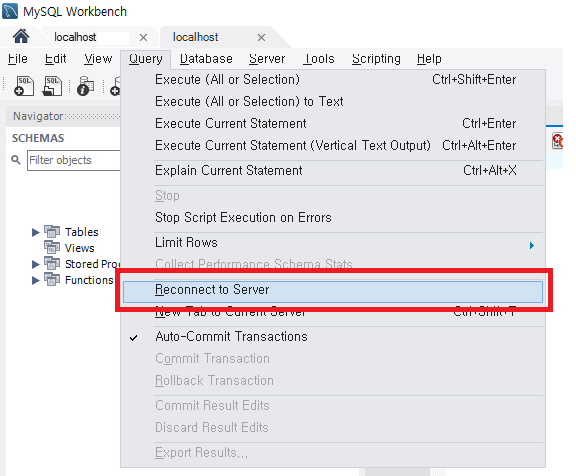 MySQL workbench safemode off