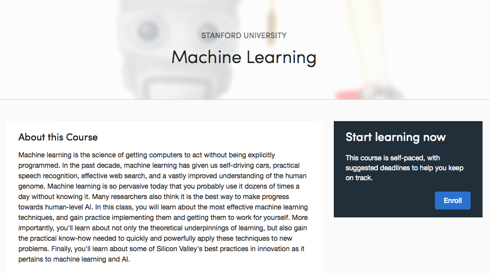 stanford machine learning