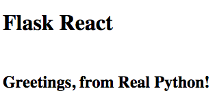 flask reactjs hello world