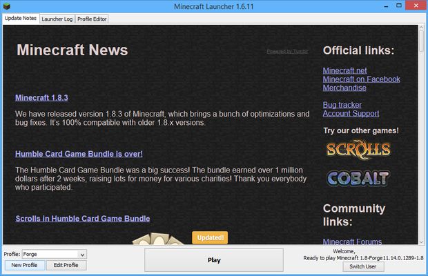 Install Forge for Minecraft