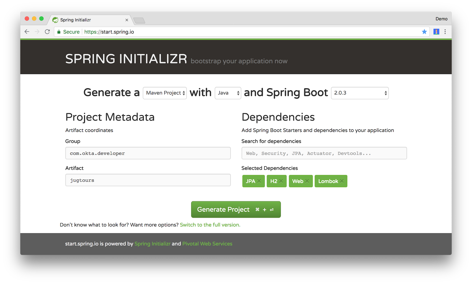 Spring Initializr