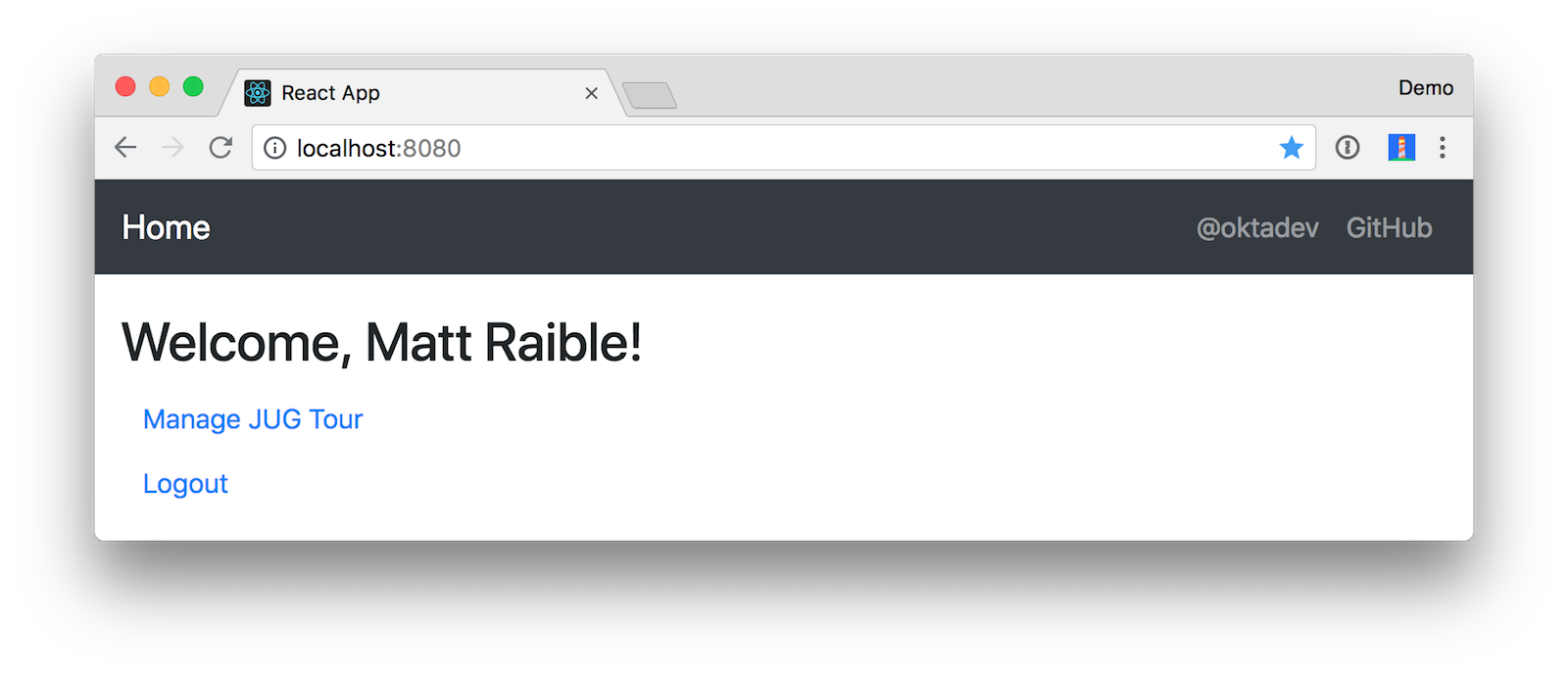 App Running with Maven
