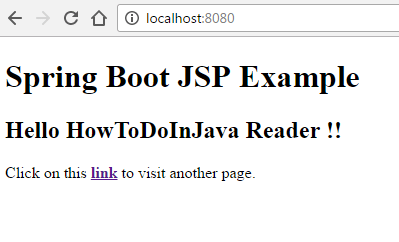 Spring Boot Application - index