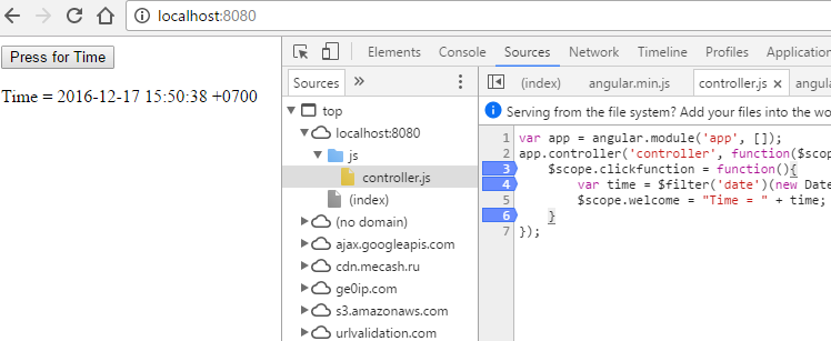 angularjs springboot result