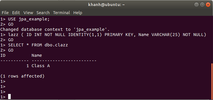 Connect to MSSQL Server in JPA