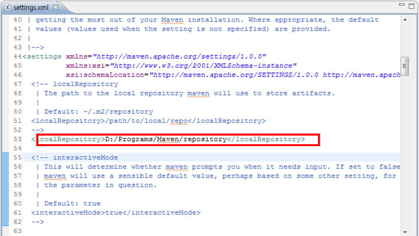setting.xml 파일에 repository 저장위치 setting.xml 파일에 repository 저장위치