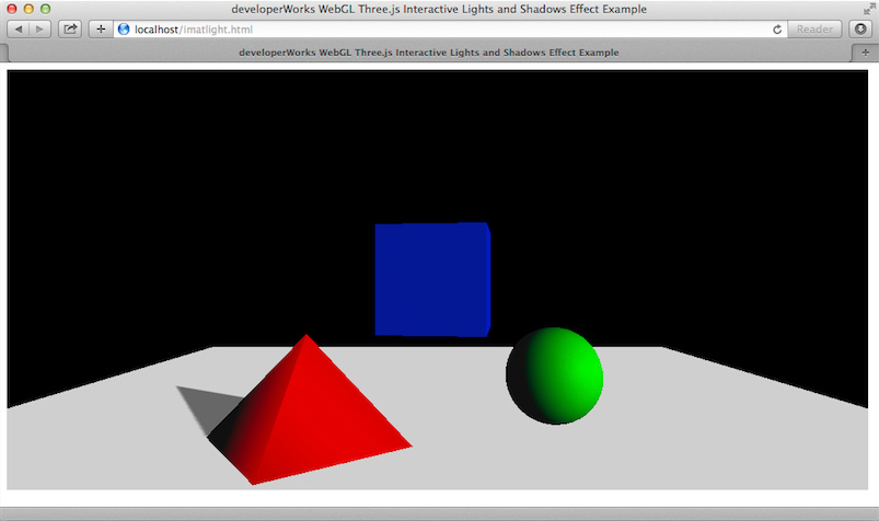 Image shows 3D scene that users can interact with (in Safari on OS X)